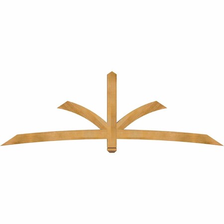 Ekena Millwork Davenport Rough Sawn Timber Gable Bracket, Western Red Cedar, 96"W x 32"H x 4"D x 4"F, 8/12 Pitch GBW096X32X0404DAV00RWR